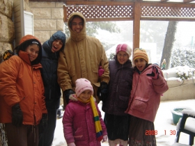 רותם והילדים בשלג